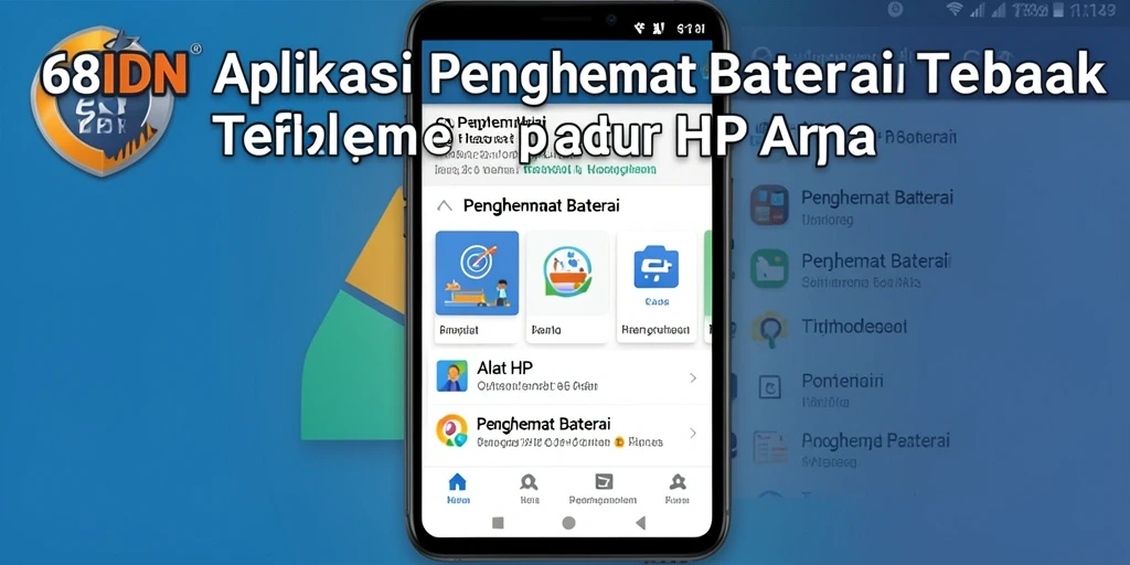 Antarmuka aplikasi 68IDN yang intuitif untuk penghematan baterai.