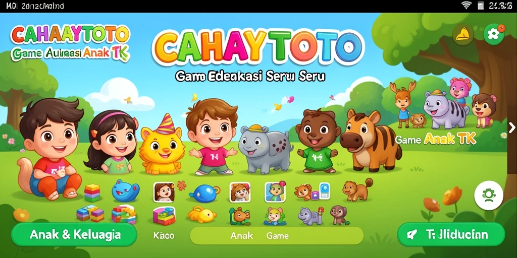 Antarmuka interaktif dan ceria dari CAHAYATOTO untuk anak-anak.