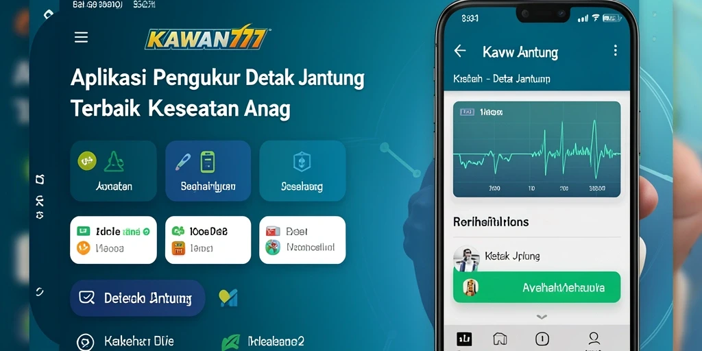 Antarmuka KAWAN777 yang intuitif dan informatif untuk pemantauan detak jantung.