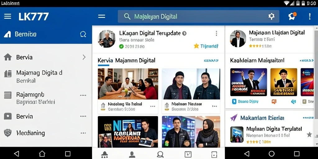 Antarmuka aplikasi LK777 yang menarik dan informatif.