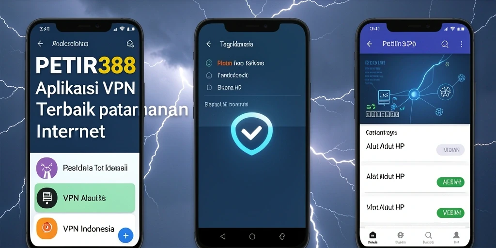 Tampilan antarmuka aplikasi <strong>PETIR388</strong> yang sederhana dan fungsional.