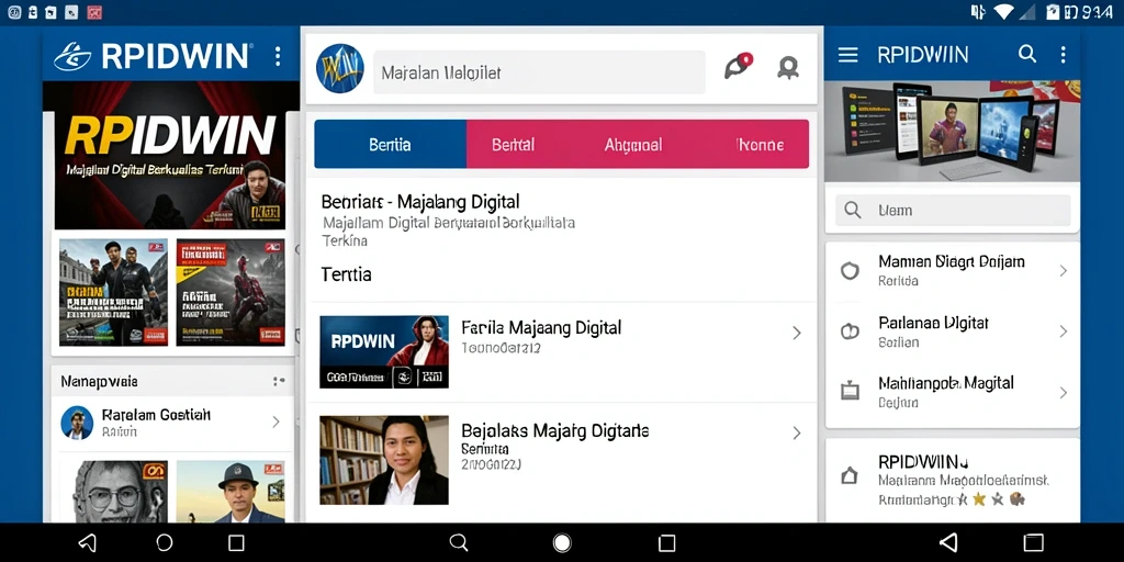 Tampilan antarmuka RPIDWIN yang menarik untuk Majalah Digital.